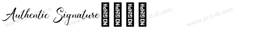 Authentic Signature字体转换